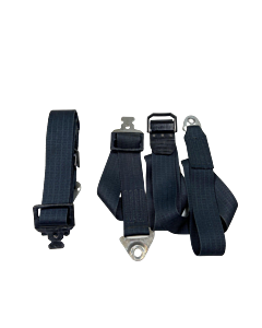 Gordels voorzijde zwart volvo 140/164 2-delige set Seatbelt set front black volvo 140/164 2-piece set
