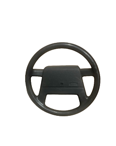 volvo stuurwiel, steering wheel, zwart, black, leer, leather, gebruikt, used, met naaf, Original volvo,740 240 part no. 1387684