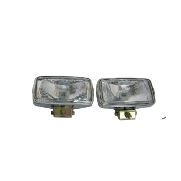 Verstralers in het chroom / 9x15cm / H3 55W helder glas / set van 2 stuks