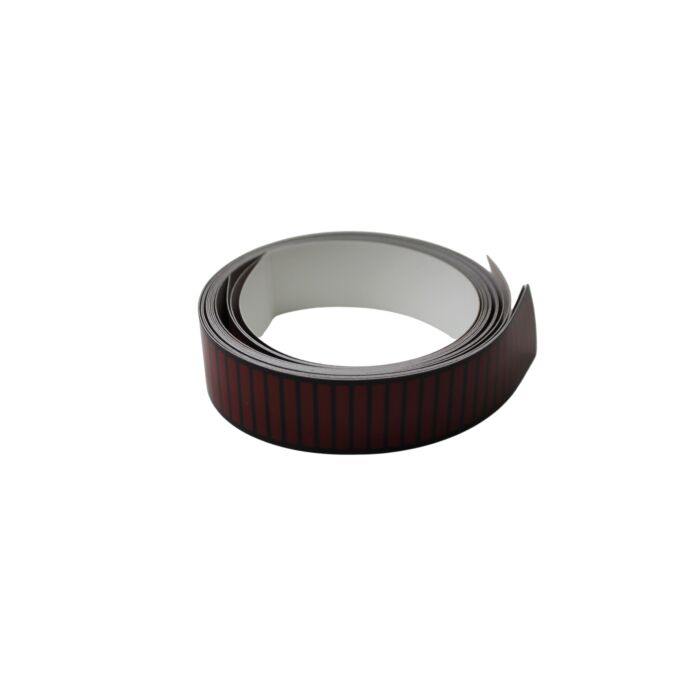 Striping bumper 240+260 achter ROOD reflecterend (set 3st) -1980 aluminium bumper