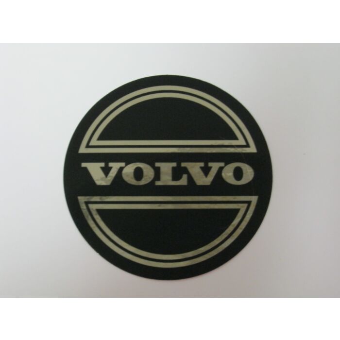 Sticker inchVolvoinch naafdop zwart op chroom 90mm