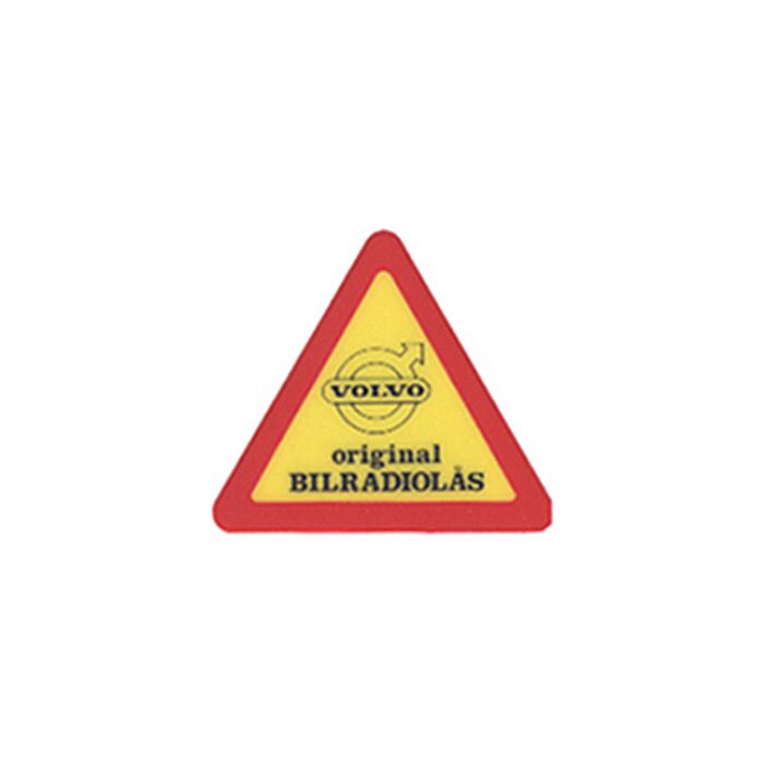 Sticker Original bilradiolas rood op geel driehoek