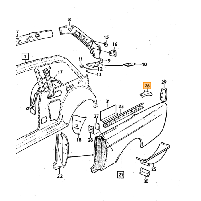 Volvo verbindingsplaat links Volvo onderdeel nr 1203179