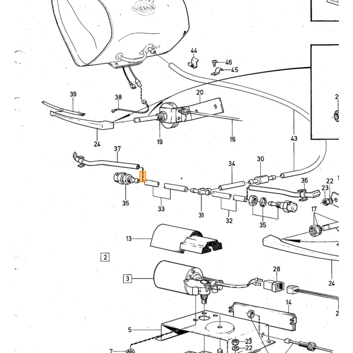 Volvo Koplampwisser blad 140+164 voor ronde koplamp ook F4+F6 (1213849) niet meer leverbaar Volvo onderdeel nr 1203635