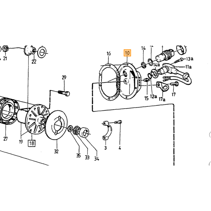 Volvo Achteras deksel alle typen Spicer differentieel 240 1984+ (met KM teller sensor) 740 760 780 Volvo onderdeel nr 1209772