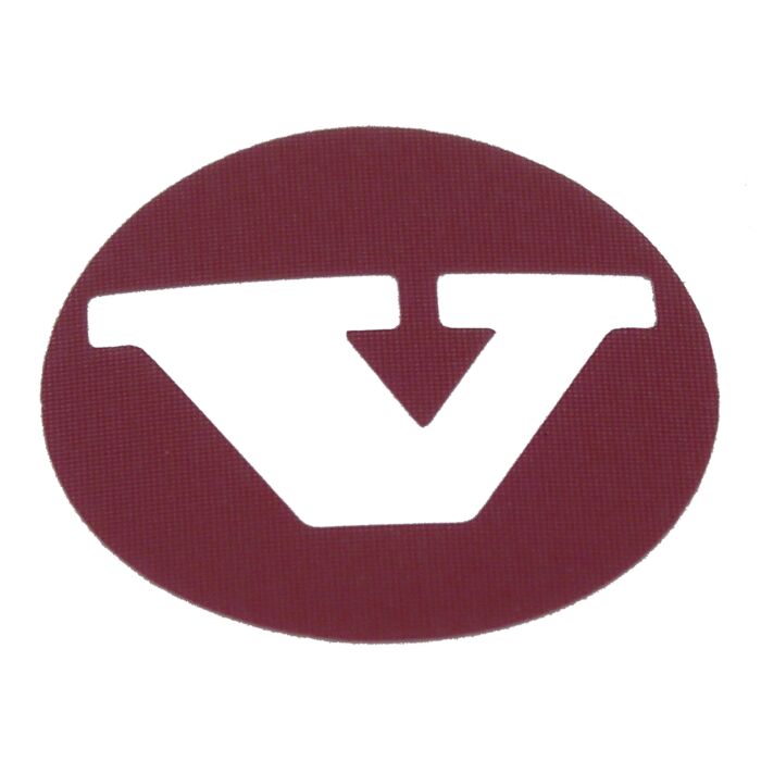 Sticker naaf dop P1800+140+164 684835 1972-1973 rood
