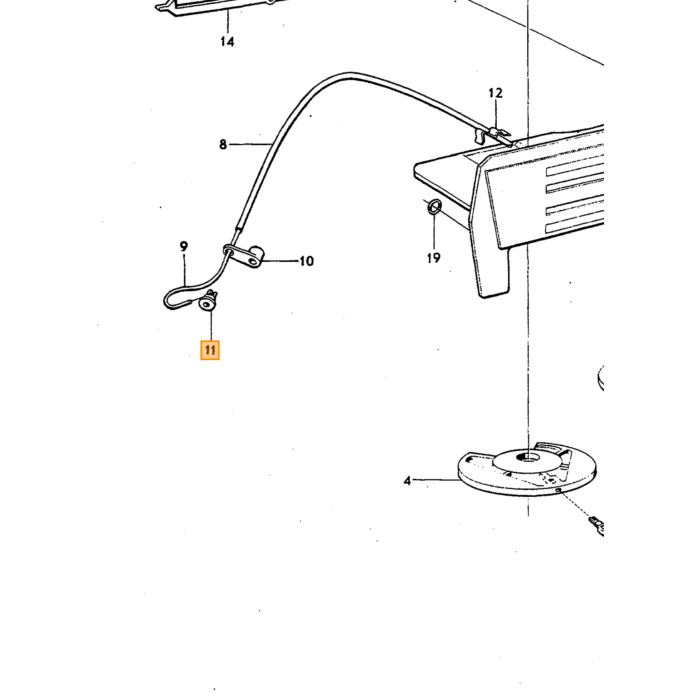 Volvo Clip verwarming kachel draad volvo 240 244 245 1979-1992 Volvo onderdeel nr 1211290 