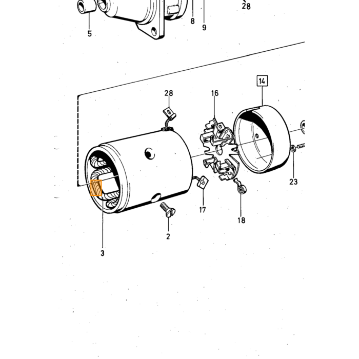 Volvo Schroef knipperlicht 140 1973+ Volvo onderdeel nr 1212823