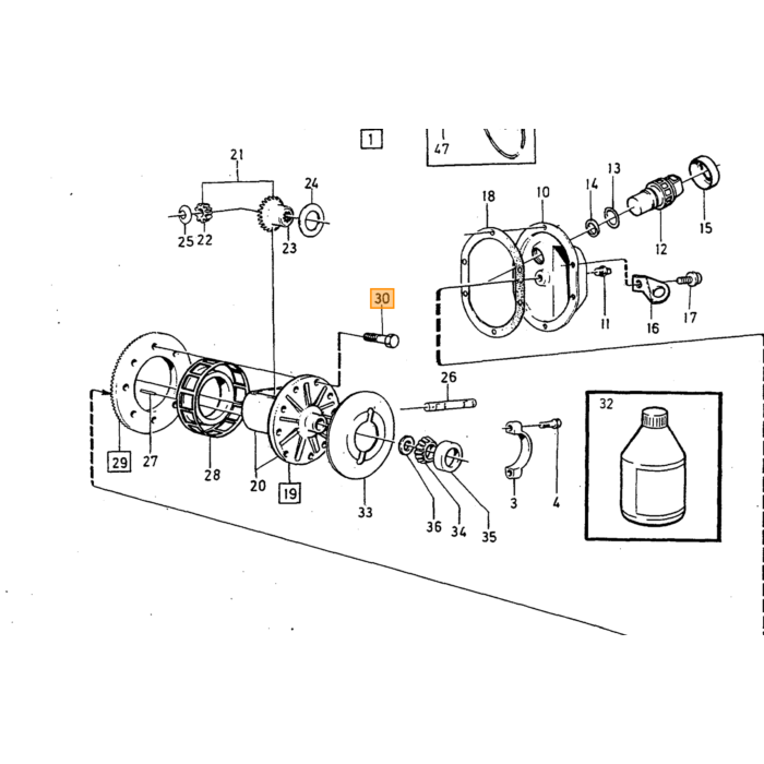 Volvo Bolt crownwheel rear axle Amazon+800 142 144 145 1 Volvo ricambi no 1217099
