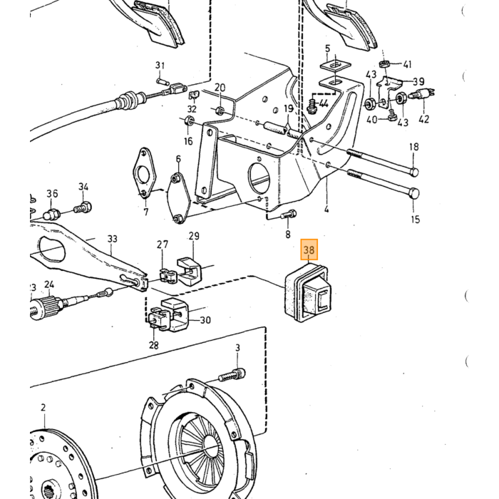 Volvo Cerniera campana frizione in gomma 240+740+940 (gu Volvo ricambi no 1220759