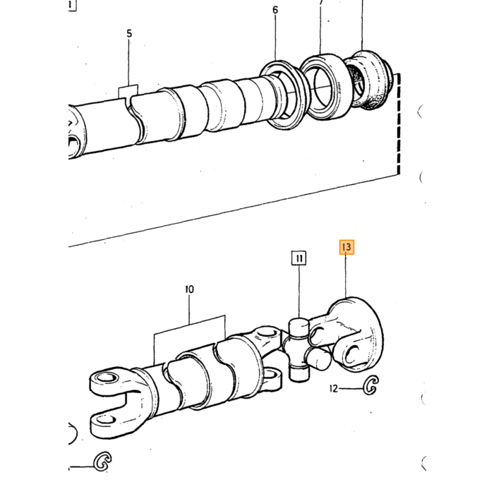 Volvo Albero motore frizione in gomma 240+260+740+940+96 Volvo ricambi no 1220843