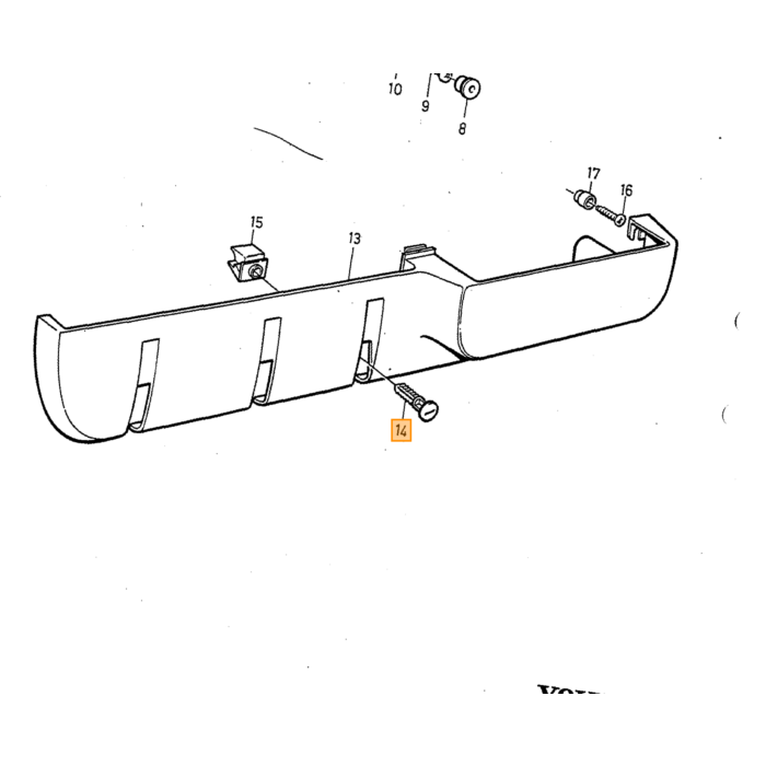 Volvo Morsetto porta scatola 240 + 260 clip nera ( 3 per Volvo ricambi no 1225234
