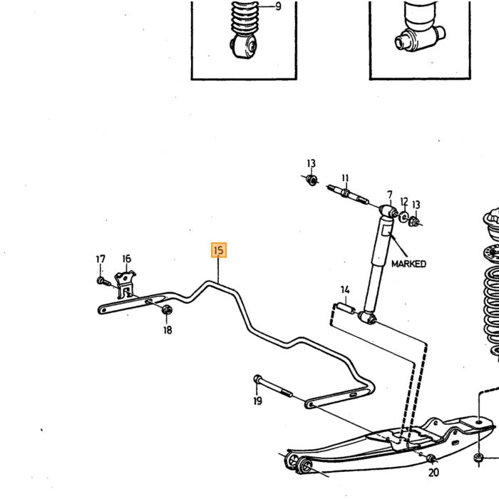 Volvo Anti-Roll Bar Volvo onderdeel nr 1229313