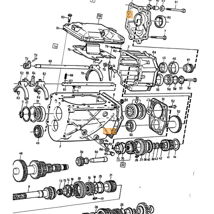 Volvo Perno cambio M45+M46+M47 parte del cambio Volvo ricambi no 1232457