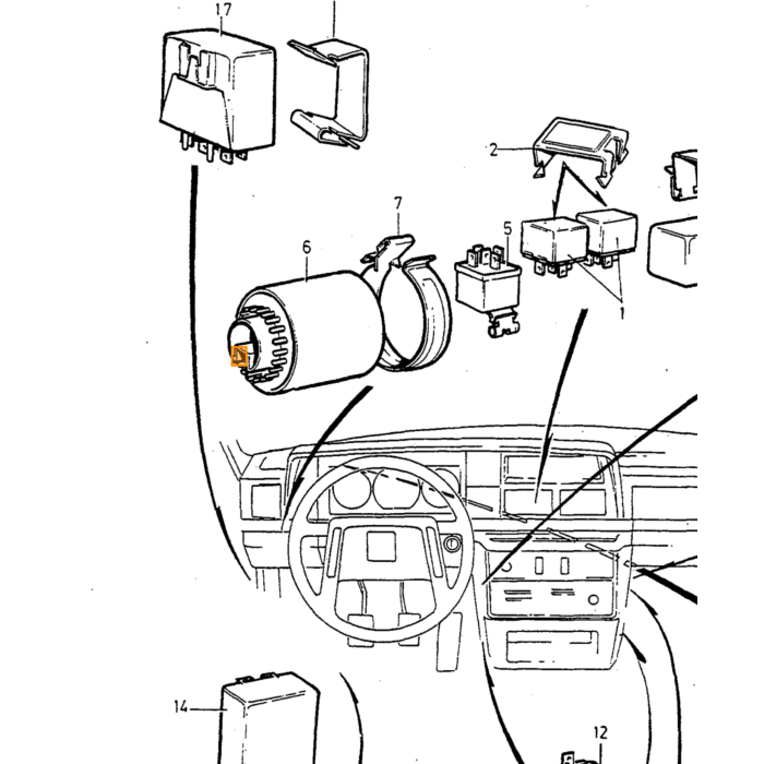 Volvo Indicatore di direzione interruttore 240+260 senza Volvo ricambi no 1235339