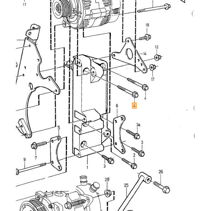 Volvo Supporto motore 850 S70 V70 -2000 TDI posteriore s Volvo ricambi no 1236222