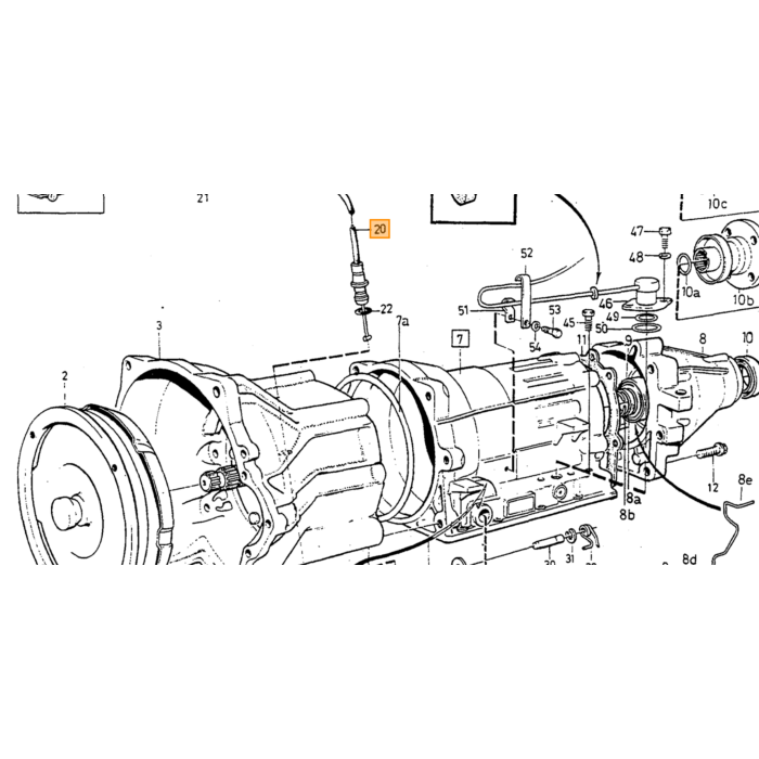 Volvo Cavo kick down 240+260 +740+760+780+940+V90 AW70+A Volvo ricambi no 1239932