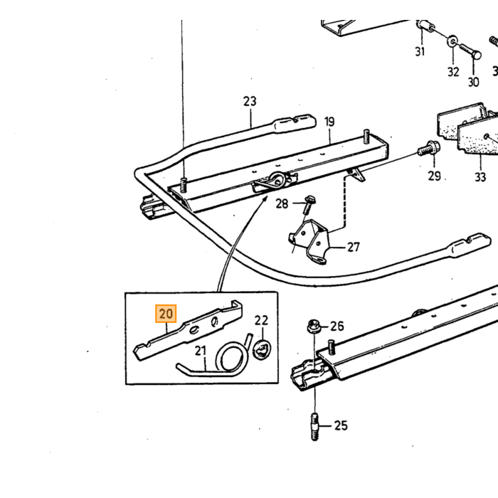 Volvo Pawl links Volvo onderdeel nr 1244730
