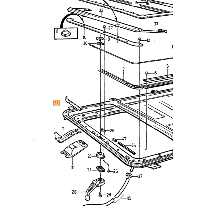 Prodotto Volvo, fissaggio Volvo, parte nr 1254757 per Volvo