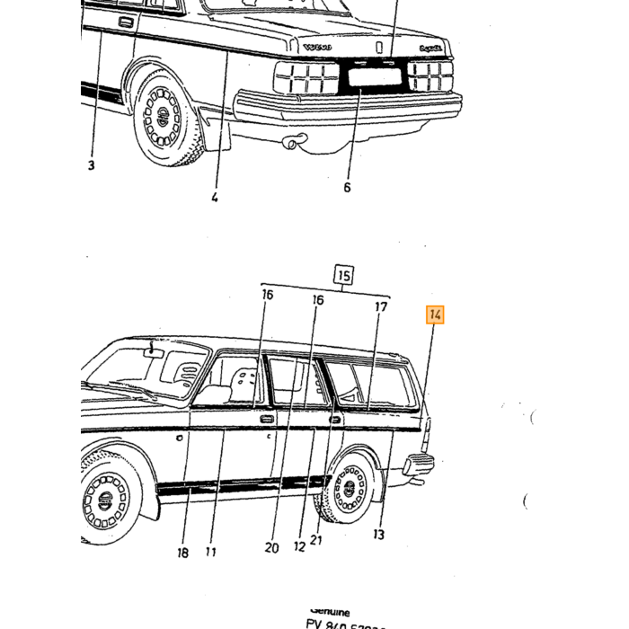 SPACER Volvo, pezzo Volvo nr 1255900