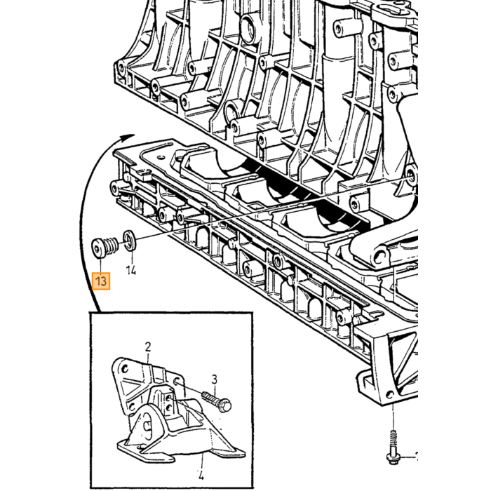 Volvo perno testa cilindro 240 260 740 760 diesel Volvo pezzo nr 1257005