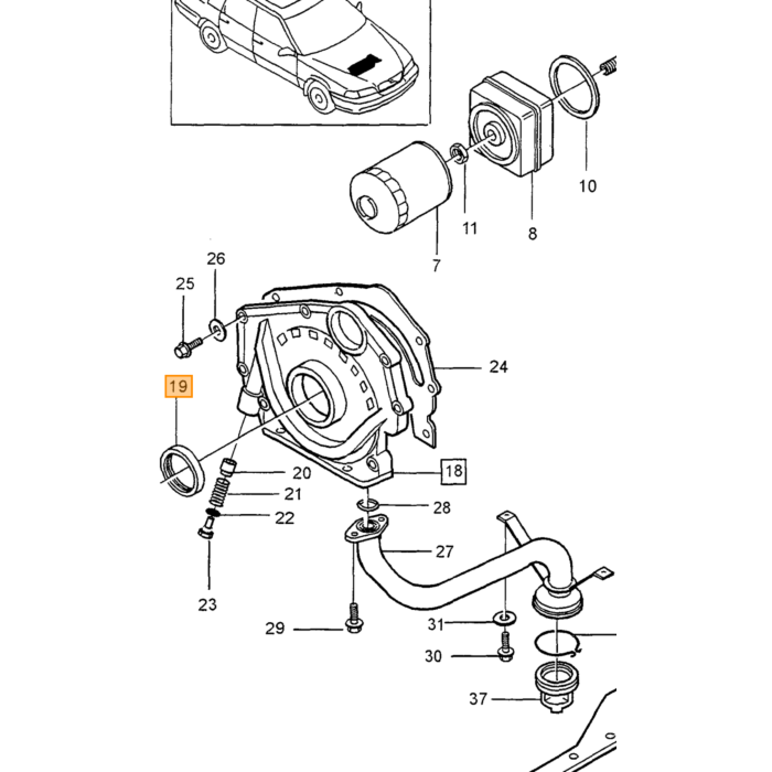 Anello di tenuta Volvo tipo Volvo 240: tipo motore Volvo 740 760 780: tipo motore Volvo 850: tipo motore Volvo 940 960: tipo motore Volvo S70 V70 (-2000): tipo motore V Volvo pezzo nr 1257113 per Volvo.