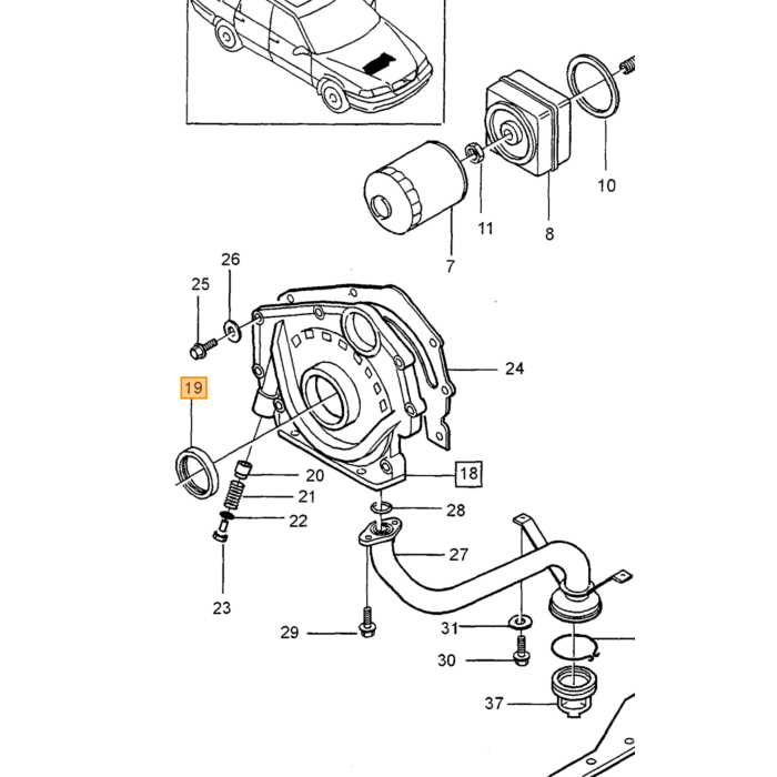 Anello di tenuta Volvo tipo Volvo 240: tipo motore Volvo 740 760 780: tipo motore Volvo 850: tipo motore Volvo 940 960: tipo motore Volvo S70 V70 (-2000): tipo motore V Volvo pezzo nr 1257113 per Volvo.