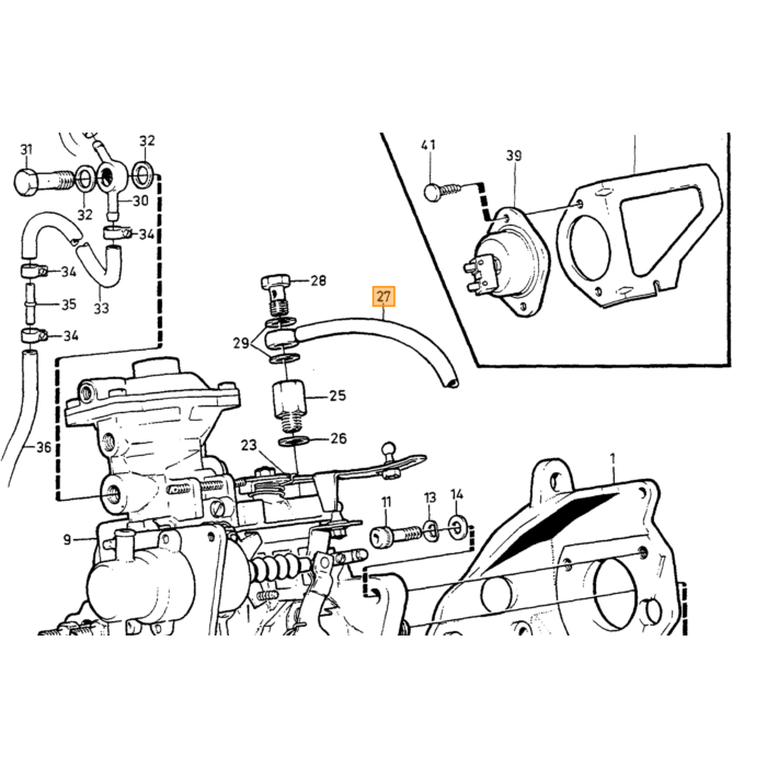 Tubo del carburante Volvo, pezzo Volvo nr 1257388