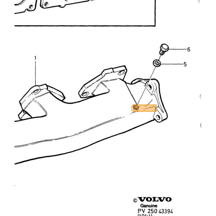 Pezzo Volvo Guarnizione Volvo nr 1257945