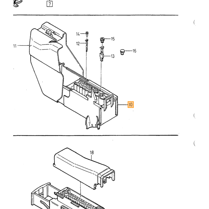 Volvo Tappo a morsetto per interni 1318312 240+260 Volvo ricambi no 1264326