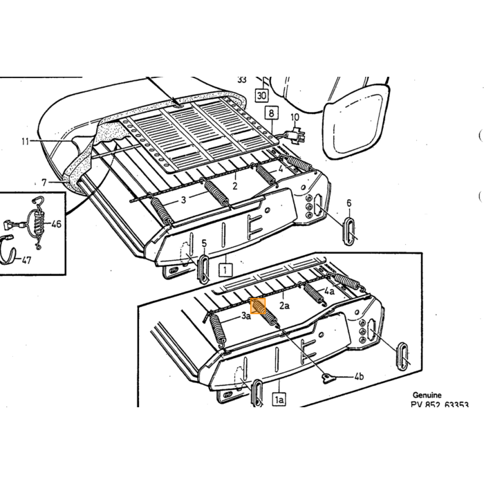 Volvo Sedia mat sedile 240+260 (1204396) Volvo ricambi no 1264775