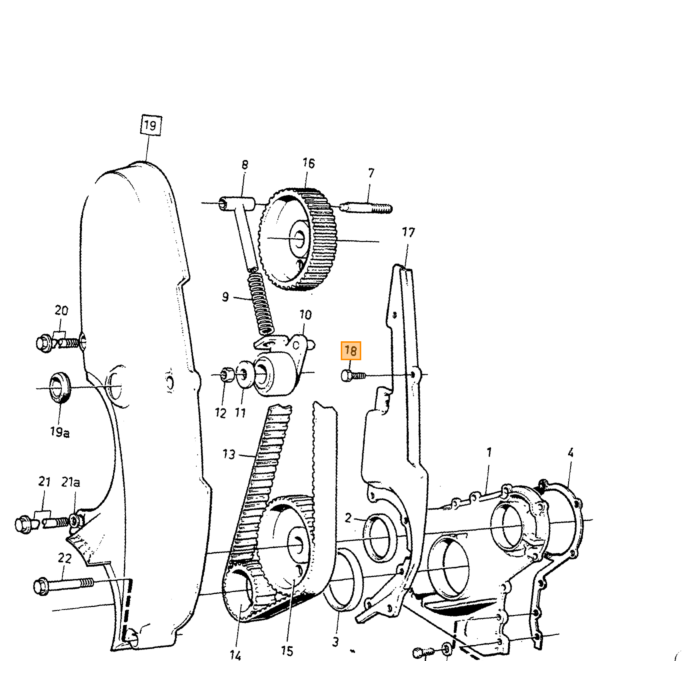 Pignone albero motore Volvo B17+B21+B19+B23 alt 2 inw 40mm uitw 51mm spessore 21mm, numero di parte Volvo 1266920
