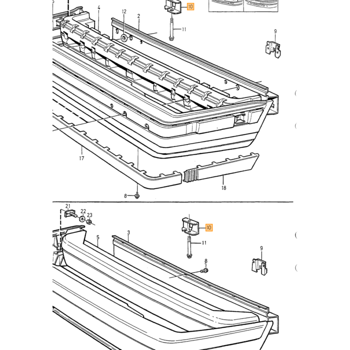 Volvo morsetto in plastica Rivetto Paraurti Parafango Pa Volvo ricambi no 1268176