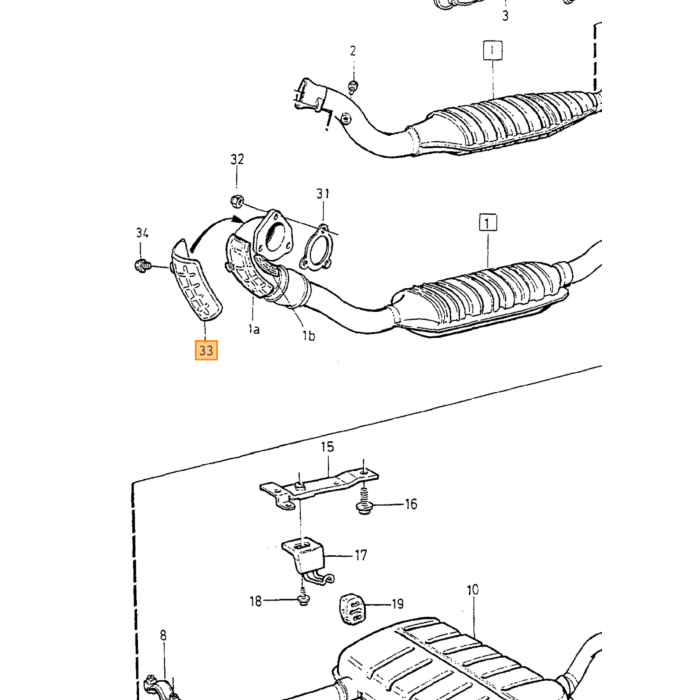 Piastra di protezione scudo termico Volvo, pezzo Volvo nr 1270293
