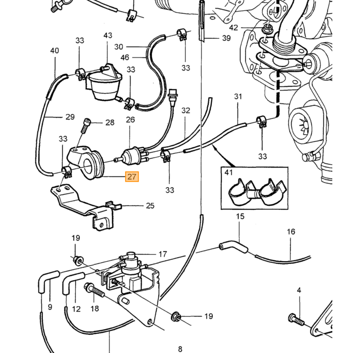 Prodotto Volvo, morsetto Volvo, parte nr 1271890