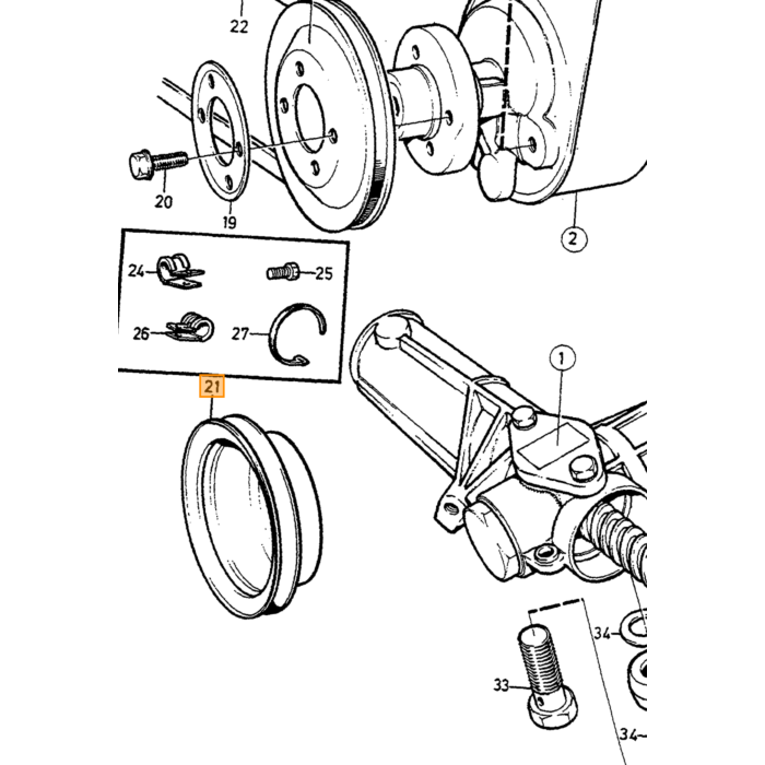 Volvo Giunto cardanico piantone sterzo 740+760+940 -1991 Volvo ricambi no 1272331