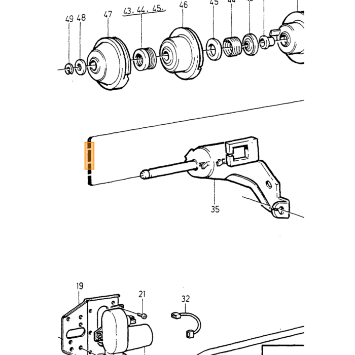 Cavo del collettore per Volvo 240 242 244 245 740 760 1273809 B17 B19 B21 B23 B200 B230. Numero di parte Volvo 1273809.