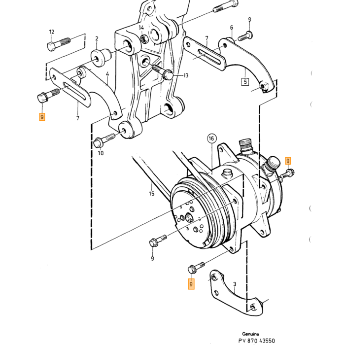 Casa di protezione Volvo, pezzo Volvo nr 1274622