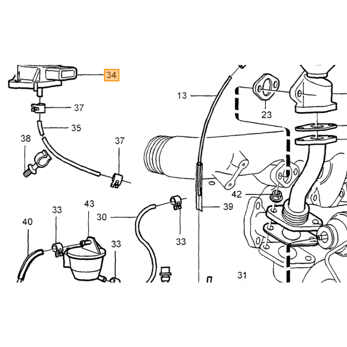 Sensore di Mappa Volvo, Sensore di Pressione per Volvo tipo Volvo 850: tipo di motore, Volvo S70 V70 (-2000): tipo di motore, Volvo S80 (-2006): tipo di motore, Volvo V70 P26: tipo di motore, numero di parte Volvo 1275170.