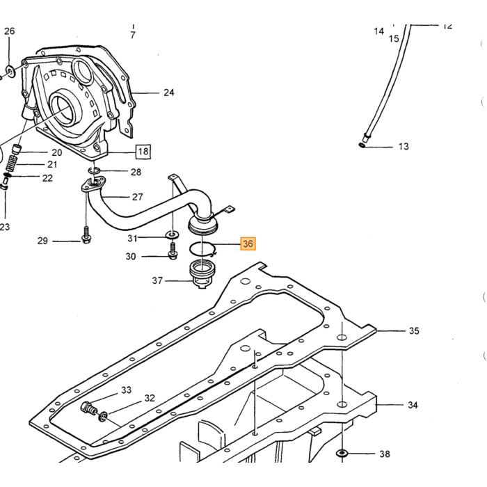Tubo dell'olio Volvo per tipo Volvo 850: tipo di motore Volvo C70 (-2005): Numero del motore tipo di motore Volvo S70 V70 V70XC (-2000): Numero del motore tipo di motore Volvo pezzo nr 1275207 per Volvo.