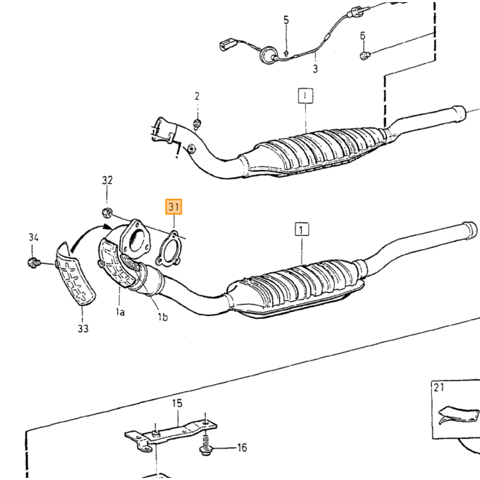 Volvo Guarnizione tra Turbo e Tubo di Scarico Per Volvo Volvo ricambi no 1275549