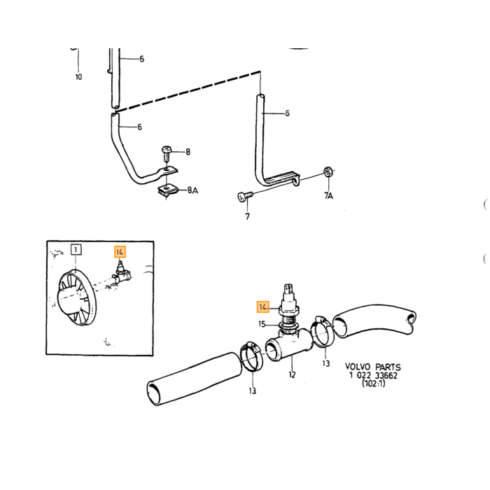 Interruttore Termico Volvo VOLVO 340-360 ventilatore radiatore Volvo parte nr 1276229