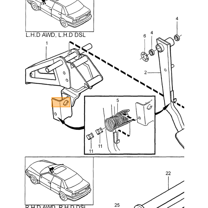 Tubo del freno principale del cilindro del freno al blocco di distribuzione 240 + 260 per Volvo, numero di parte Volvo 1277117