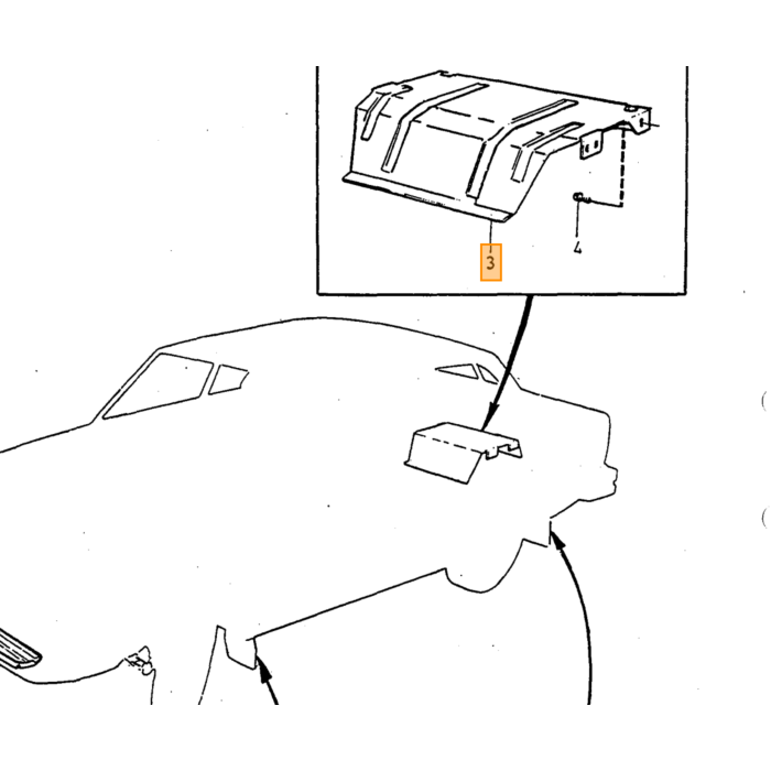 Volvo Klem bumper 240+260 voor plastic kap niet meer leverbaar Volvo onderdeel nr 1304203