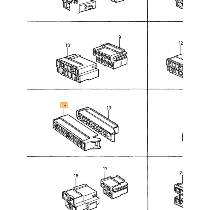 Fissaggio interno Volvo per 240 260 850 C70 S70 V70 V70 XC, pezzo Volvo nr 1313383