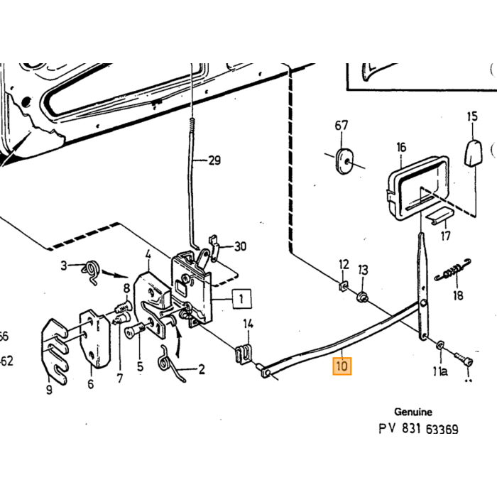 Apriporta sinistro Volvo, pezzo Volvo nr 1315081