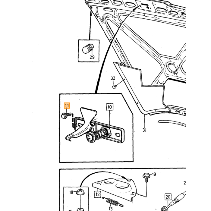 Volvo Top piastra frontale in lamiera 240+260 (9438066) Volvo ricambi no 1315503