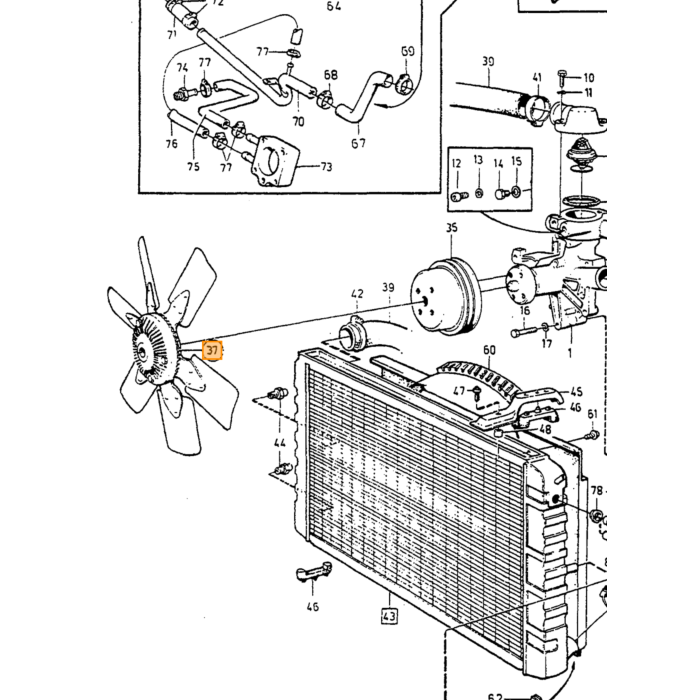Supporto in gomma per radiatore Volvo per Volvo 780 760 740 950 960 B200 B230, numero di parte Volvo 1317331