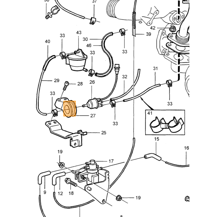 Serbatoio del Vuoto Volvo, parte Volvo nr 1317860