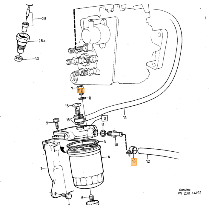 Supporto di montaggio per pompa di benzina Volvo Klem 240 260 740 760 780 940 940 SE 960, pezzo di ricambio Volvo nr 1321723